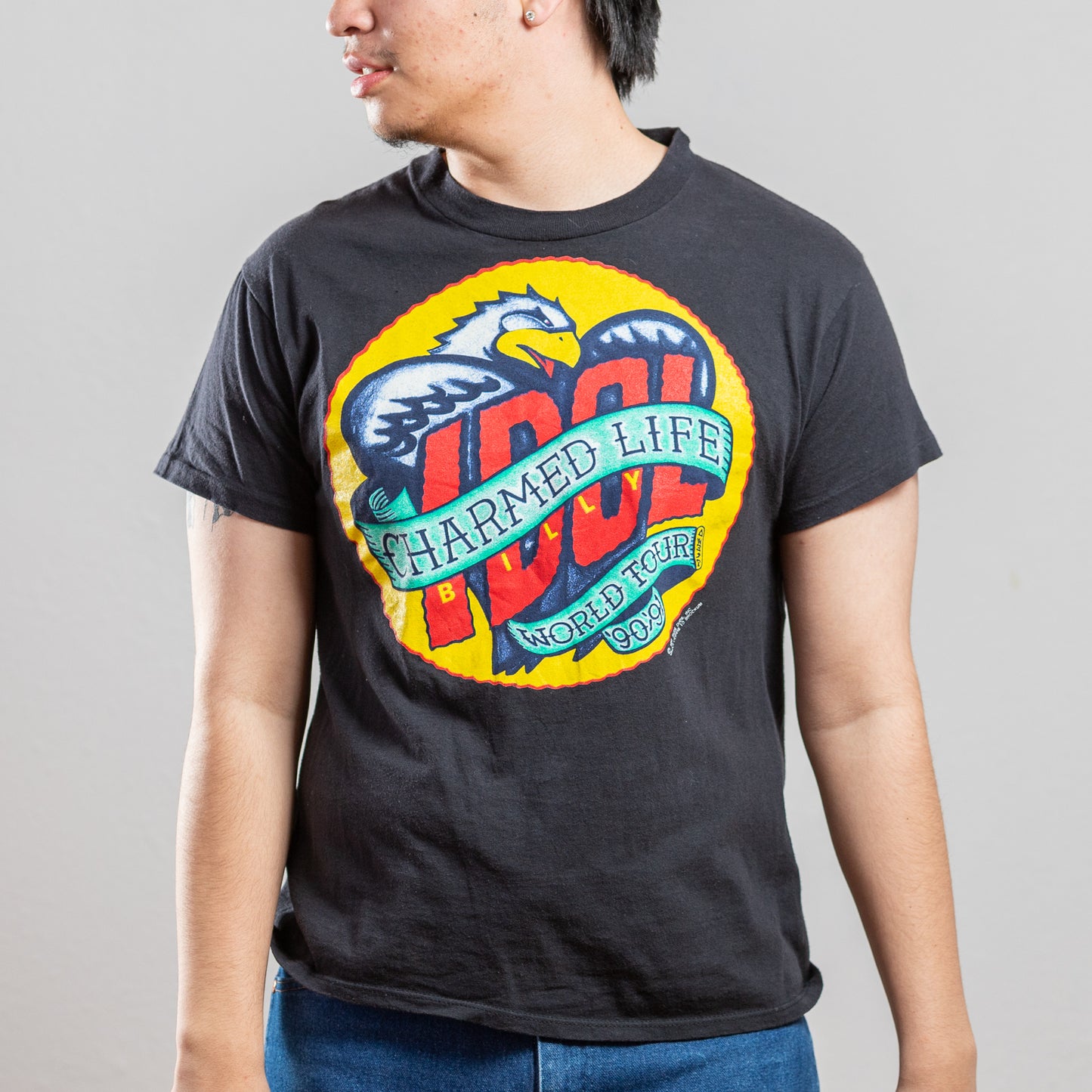 1990 Billy Idol Charmed Life World Tour Tee