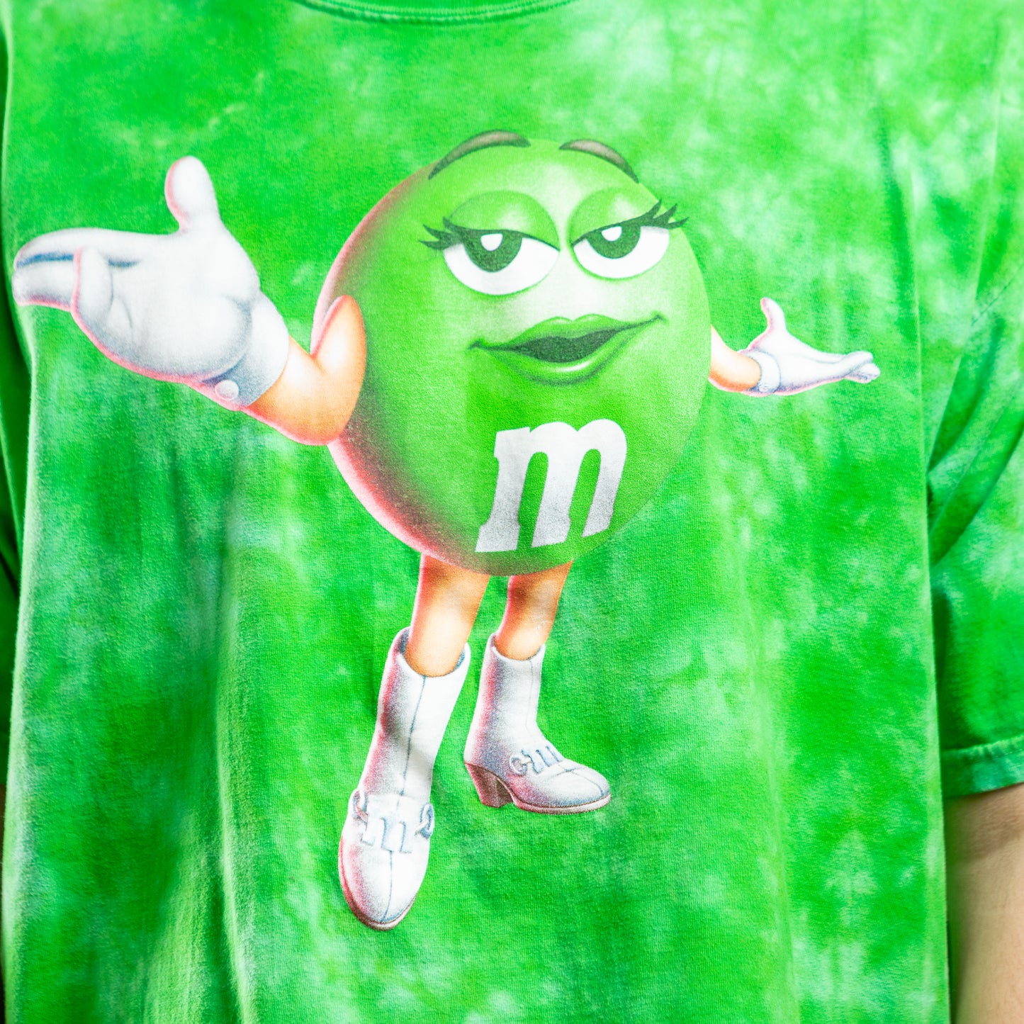 00s Green M&M Tie-Dye Tee