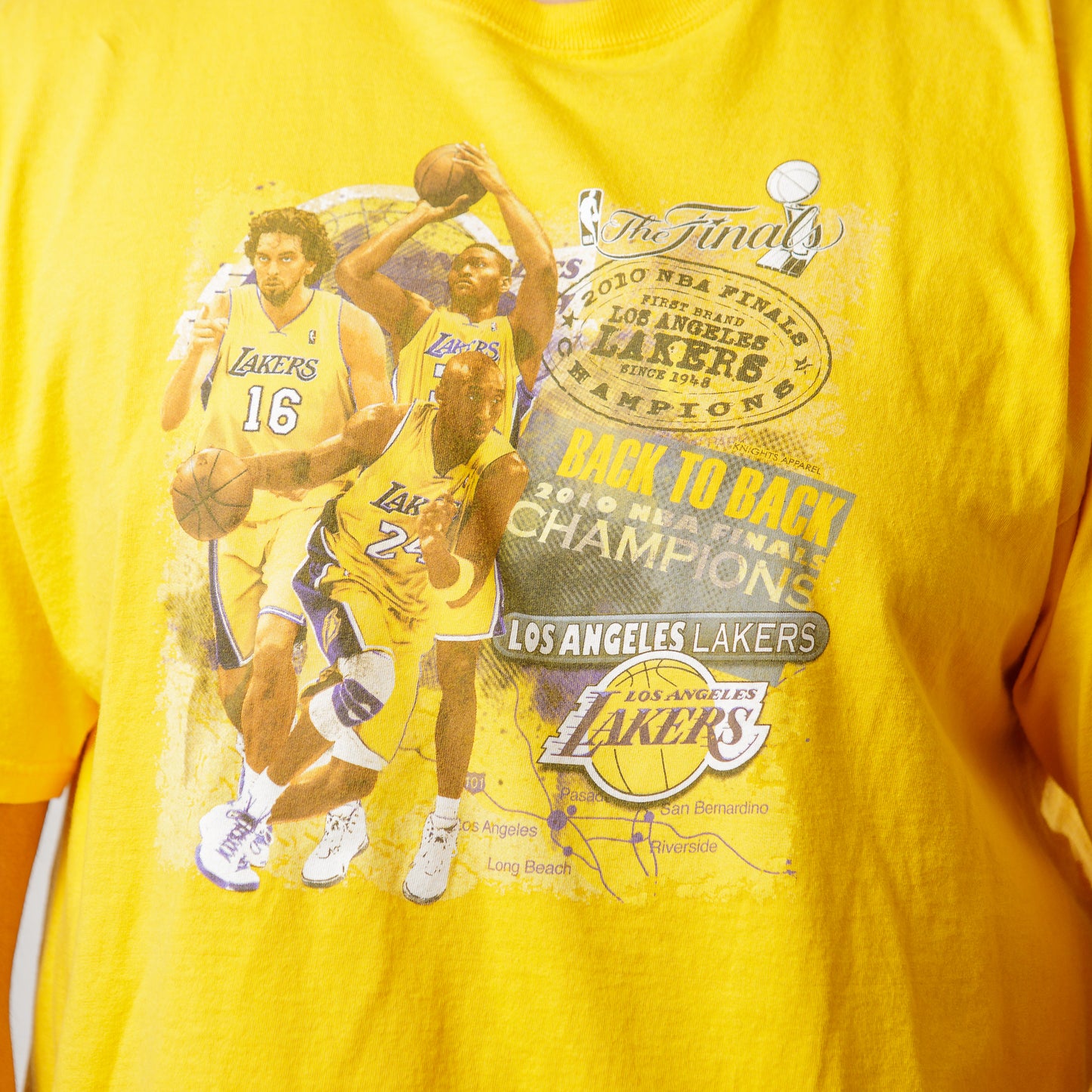 2010 Los Angeles Laker Back To Back NBA Finals Champions Tee