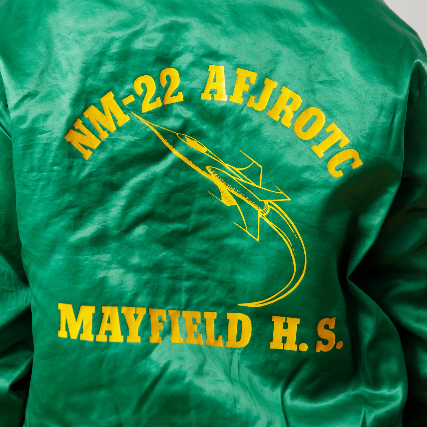 80s Mayfield High School AFJROTC Satin Jacket