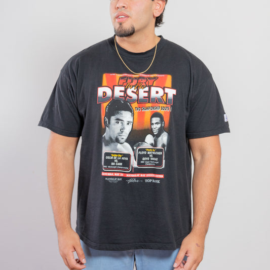 1999  Fury In The Desert Oscar De La Hoya & Floyd Mayweather Boxing Tee